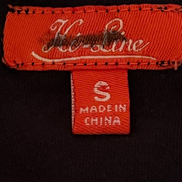 Hi Line Casual Black Tiered Loose Fit Flowy Dress / Cover Up Size Small - Picture 11 of 12